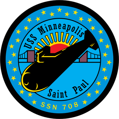 Navy Submarine Ssn 708 Uss Minneapolis Sticker