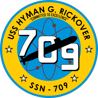 Navy Submarine Ssn 709 Uss Hyman G. Rickover Sticker