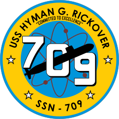 Navy Submarine Ssn 709 Uss Hyman G. Rickover Sticker