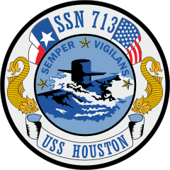 Navy Submarine Ssn 713 Uss Houston Sticker