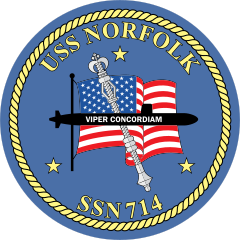 Navy Submarine Ssn 714 Uss Norfolk Sticker