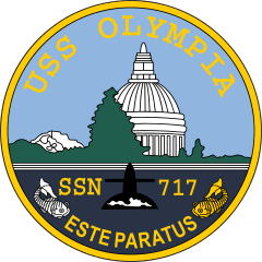 Navy Submarine Ssn 717 Uss Olympia Sticker