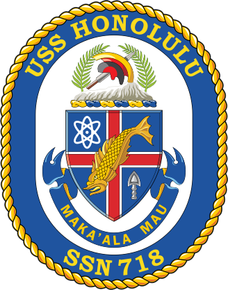 Navy Submarine Ssn 718 Uss Honolulu Sticker