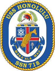 Navy Submarine Ssn 718 Uss Honolulu Sticker