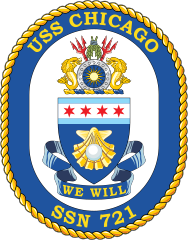 Navy Submarine Ssn 721 Uss Chicago Sticker
