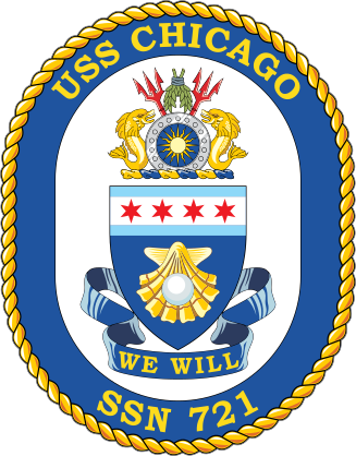 Navy Submarine Ssn 721 Uss Chicago Sticker