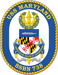 Navy Submarine Ssn 738 Uss Maryland Sticker