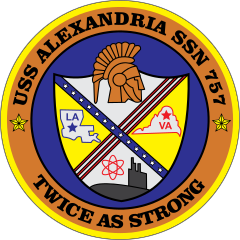 Navy Submarine Ssn 757 Uss Alexandria Sticker