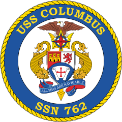 Navy Submarine Ssn 762 Uss Columbus Sticker