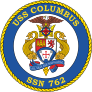Navy Submarine Ssn 762 Uss Columbus Sticker