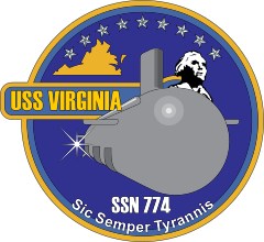 Navy Submarine Ssn 774 Uss Viginia Sticker