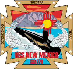 Navy Submarine Ssn 779 Uss New Mexico Sticker