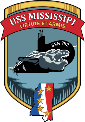 Navy Submarine Ssn 782 Uss Mississippi Sticker