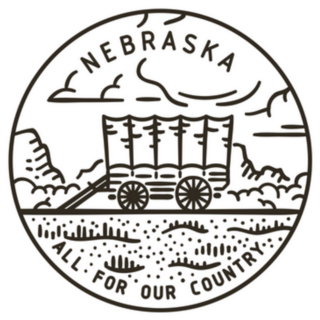 Nebraska All For Our Country Sticker