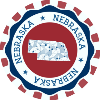 Nebraska Badge Round USA Logo Sticker