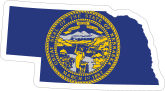 Nebraska Flag State Sticker