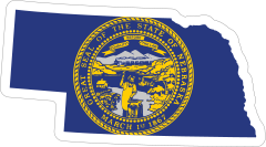 Nebraska Flag State Sticker