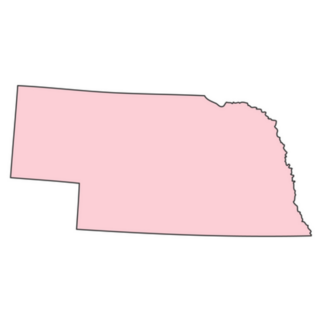 Nebraska Map Pink Sticker