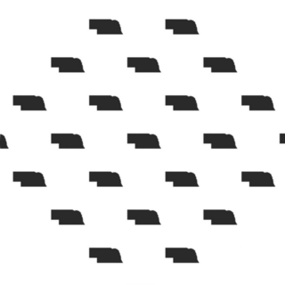 Nebraska Map Seamless Pattern Sticker