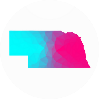 Nebraska Map Triangle Low Poly Geometric Sticker