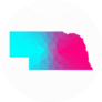 Nebraska Map Triangle Low Poly Geometric Sticker