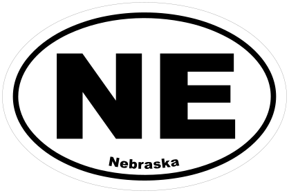 Nebraska Ne Oval Sticker