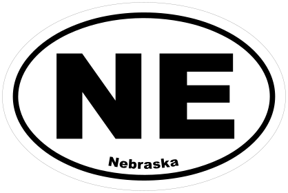 Nebraska Ne Oval Sticker