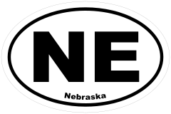 Nebraska Ne Oval Sticker