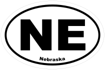 Nebraska Ne Oval Sticker