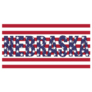 Nebraska On Usa Flag Sticker