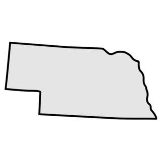 Nebraska State Borders Sticker