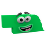 Nebraska State Map Eyes Funny Cartoon Sticker
