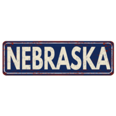 Nebraska Vintage Rusty Metal Sign Sticker