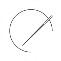 Needle With Thread Circle Sewing Icon Sticker