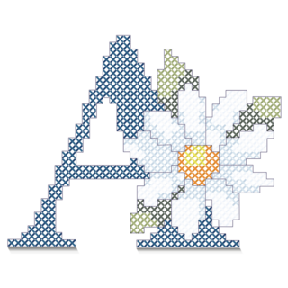 Needlepoint A Sticker