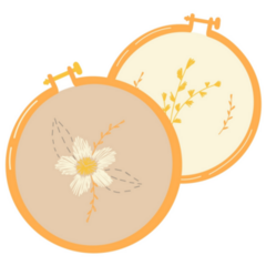 Needlepoint Hoops Sticker