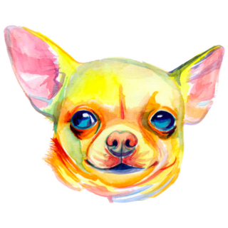 Neon Chihuahua Sticker
