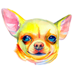 Neon Chihuahua Sticker