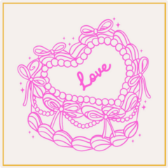 Neon Coquette Cake Sticker