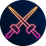 Neon Fencing Sticker