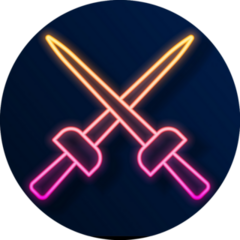 Neon Fencing Sticker