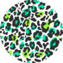 Neon Green Cheetah Print Sticker