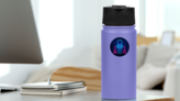 Neon Illumination Of The Toilet Funny Plumber Sticker on a Water Bottle (New) example