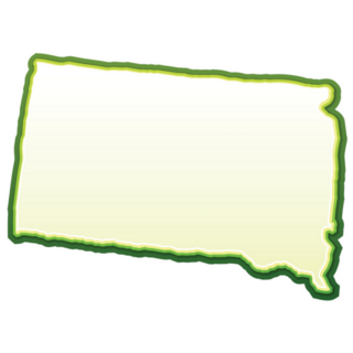 Neon Illustration Of South Dakota Map Sticker