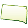 Neon Illustration Of South Dakota Map Sticker
