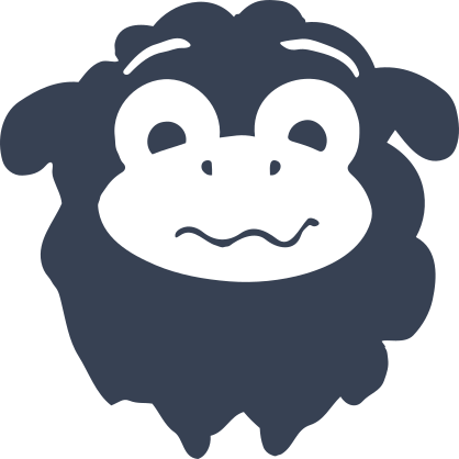 Nervous Sheep Lamb Face Sticker
