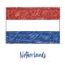 Netherlands Flag Marker Or Pencil Sticker