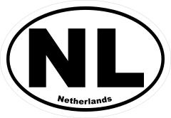Netherlands Nl Oval Sticker