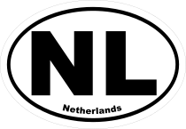 Netherlands Nl Oval Sticker