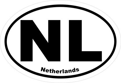 Netherlands Nl Oval Sticker